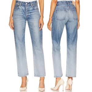 Moussy Vintage Sahlen Straight Leg Jeans Light Blue Womens Sz 26 Japanese Denim